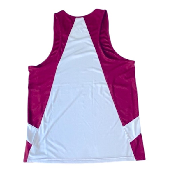 ASICS Mens Team Sweep Singlet, Cardinal/White, Size M. - Picture 5 of 7